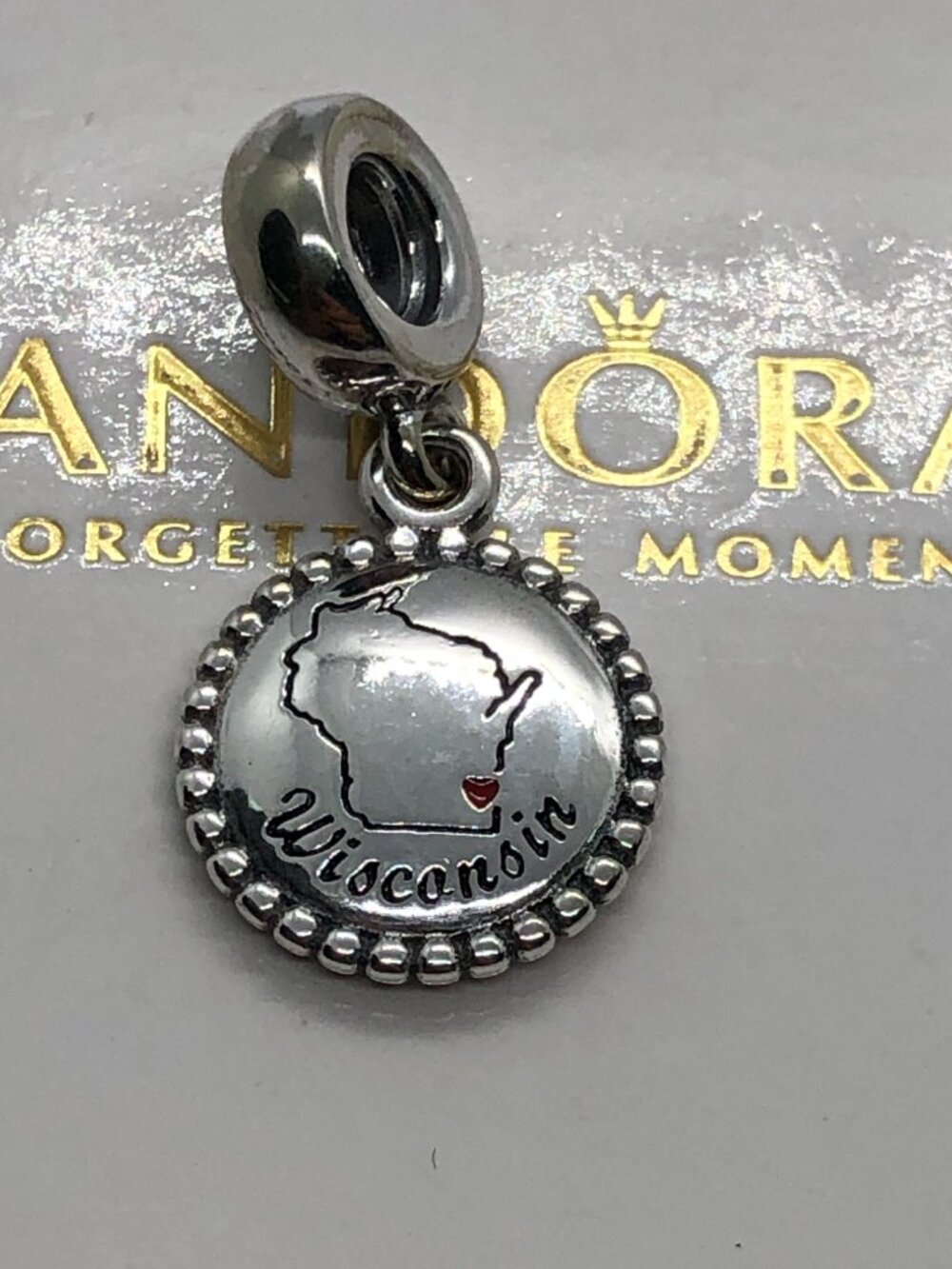 ✨🔥Pandora Wisconsin Map Exclusive Dangle Charm Travel Gift